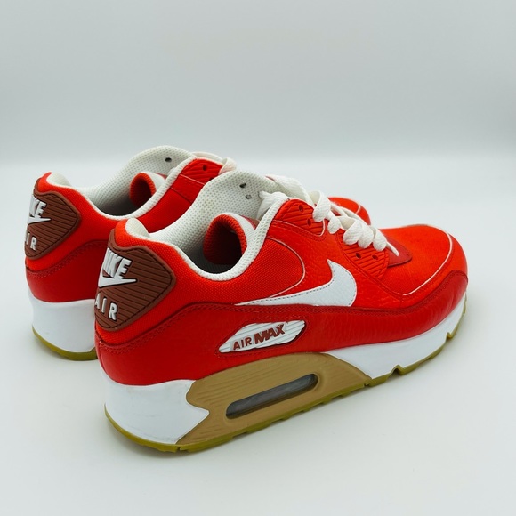 Women’s Nike Air Max 90 Orange Red Color Sneaker 7 - Picture 8 of 10